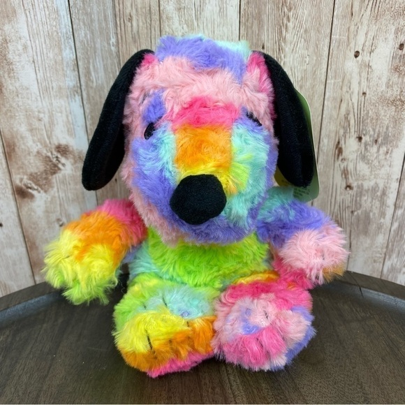 Hallmark Rainbow Multicolor Tie Dye Snoopy Peanuts Plush - Picture 1 of 12